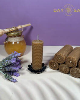 Paquete de 6 velas de miel mediana