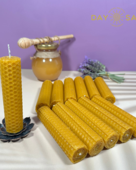Paquete de 12 velas de miel grande
