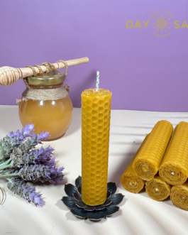 Paquete de 6 velas de miel grande