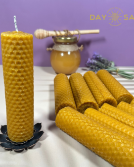 Paquete de 12 velas de miel tipo lápiz