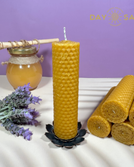 Paquete de 6 velas de miel tipo lápiz